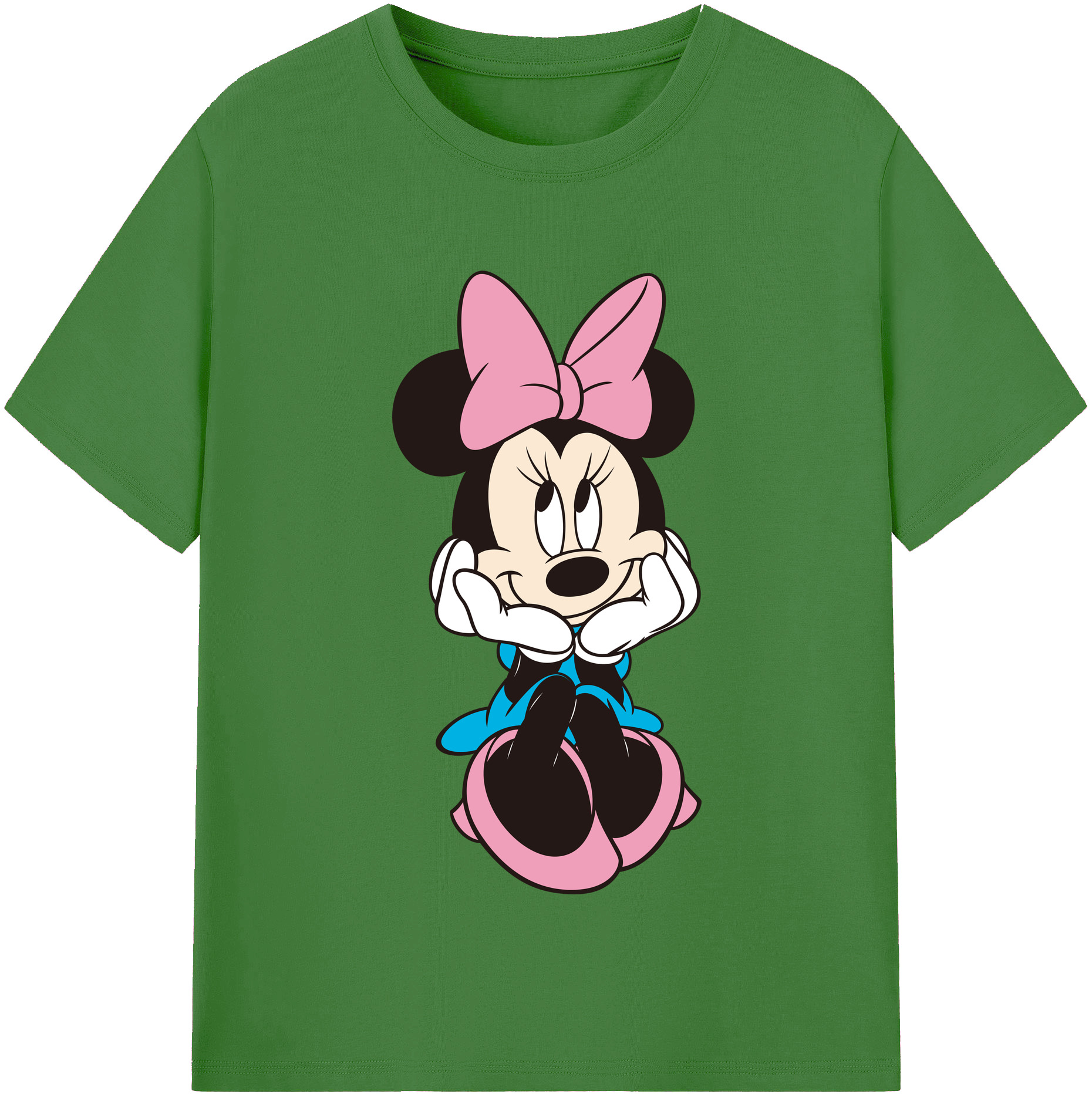 （画像用） ミッキーマウス Mickey Mouse レディースカジュアルプリントTシャツ（綿100％）